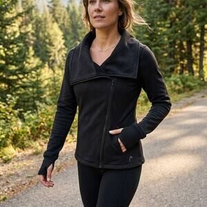 HEAD Women’s On The Move Moto Jacket Black Asymmetrical Zip size Small
